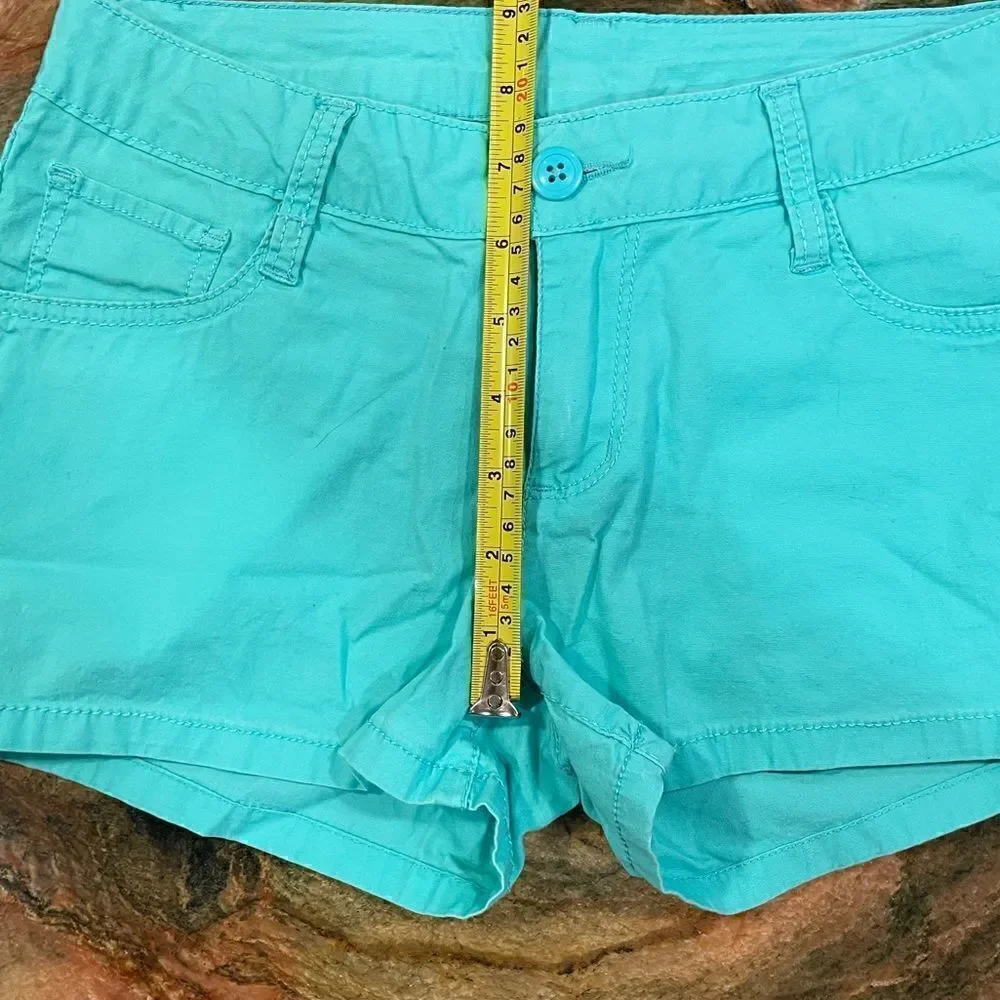 City Streets jr size 1 stretch cotton teal shorts